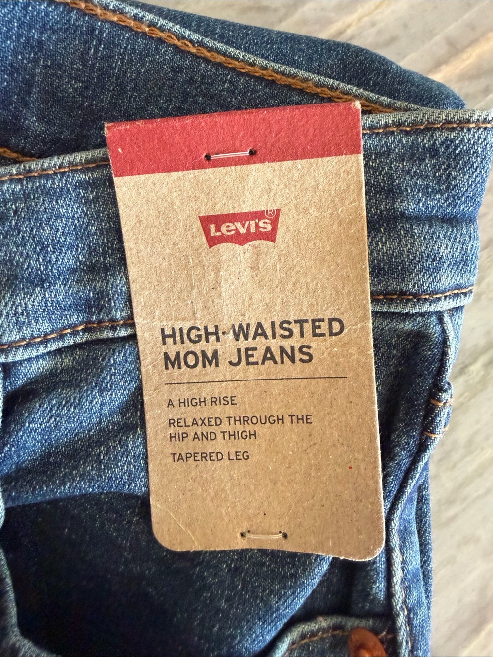 Levi's High-Waisted Mom Jeans — Medium Blue